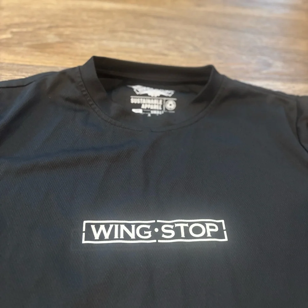 Wingstop Graphic T-Shirt Small Black Logo O.G Hot Back Print Foodie Streetwear - Picture 3 of 5